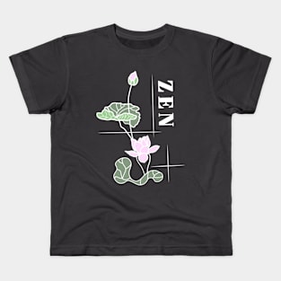 Zen Lotus Meditation Kids T-Shirt